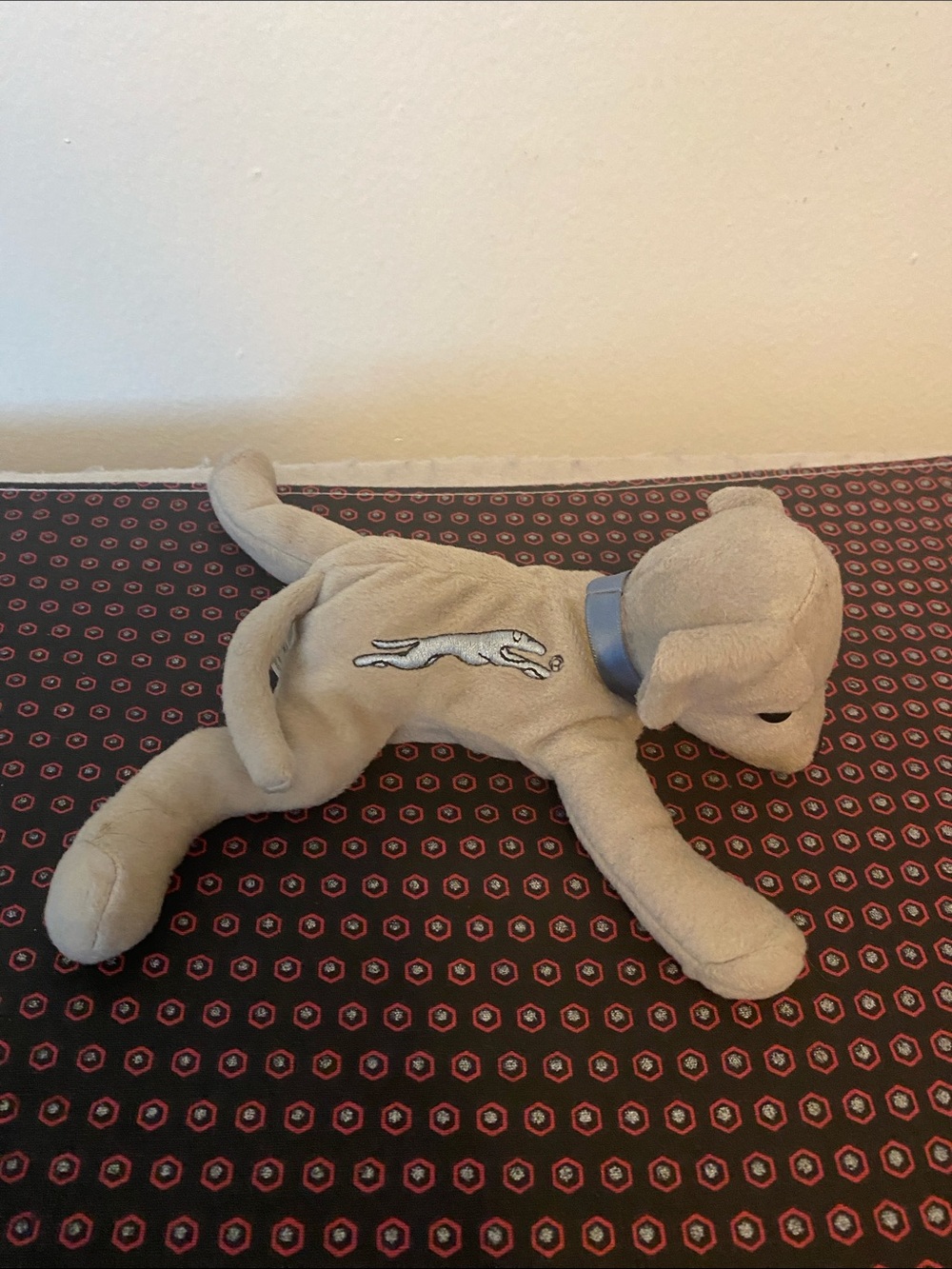 Greyhound Plush Dog with Embroidered Logo - Picture 2 of 4
